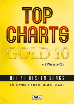 Top Charts Gold, für Klavier, Keyboard, Gitarre, Gesang, m. 2 Audio-CDs