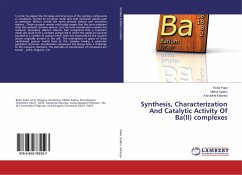 Synthesis, Characterization And Catalytic Activity Of Ba(II) complexes