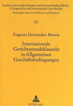 Internationale Gerichtsstandsklauseln in Allgemeinen Geschäftsbedingungen - Hernandez-Breton, Eugenio