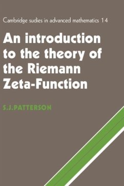 Introduction to the Theory of the Riemann Zeta-Function (eBook, PDF) - Patterson, S. J.