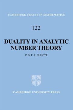 Duality in Analytic Number Theory (eBook, PDF) - Elliott, Peter D. T. A.