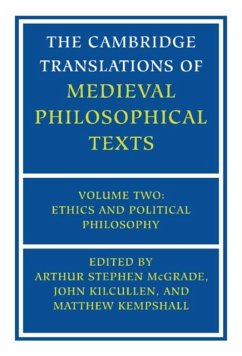 Cover Cambridge Translations of Medieval Philosophical Texts: Volume 2, Ethics and Political Philosophy (eBook, PDF)