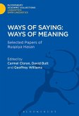 Ways of Saying: Ways of Meaning (eBook, PDF)