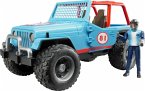 Bruder 02541 Jeep Cross Country racer blau mit Rennfahrer