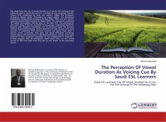 The Perception Of Vowel Duration As Voicing Cue By Saudi ESL Learners