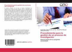 Procedimiento para la gestión de un proceso de investigación - Villa Gonzalez del Pino, Eulalia Maria;Pons Murguía, Ramón;Hernández, Janeisy