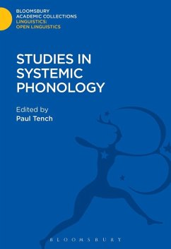 Studies in Systemic Phonology (eBook, PDF) - Tench, Paul
