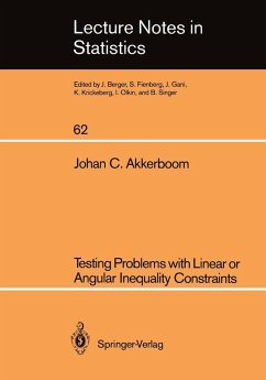 Testing Problems with Linear or Angular Inequality Constraints (eBook, PDF) - Akkerboom, Johan C.
