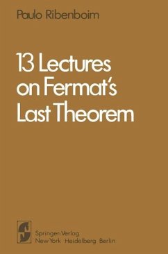 13 Lectures on Fermat's Last Theorem (eBook, PDF) - Ribenboim, Paulo