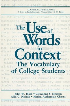 The Use of Words in Context (eBook, PDF) - Black, John W.; Stratton, Cleavonne S.; Nichols, Alan C.; Chavez, Marian Ausherman