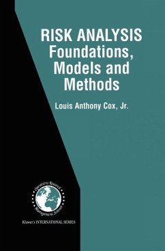 Risk Analysis Foundations, Models, and Methods (eBook, PDF) - Cox Jr., Louis Anthony