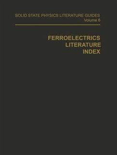 Ferroelectrics Literature Index (eBook, PDF) - Connolly, T. F.