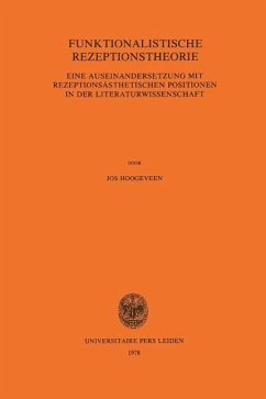 Funktionalistische Rezeptionstheorie (eBook, PDF) - Hoogeveen, Jos.