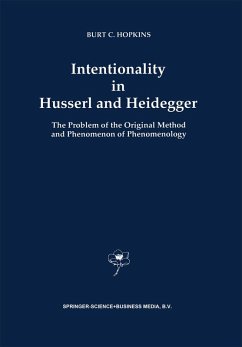 Intentionality in Husserl and Heidegger (eBook, PDF) - Hopkins, B. C.