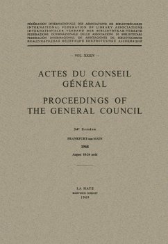 Cover Actes du Conseil Général / Proceedings of the General Council (eBook, PDF)