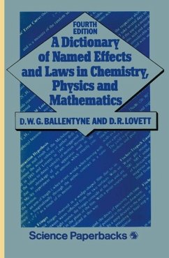 Cover A Dictionary of Named Effects and Laws in Chemistry, Physics and Mathematics (eBook, PDF)