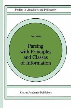 Parsing with Principles and Classes of Information (eBook, PDF) - Merlo, Paola