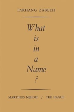 What is in a Name? (eBook, PDF) - Zabeeh, Farhang