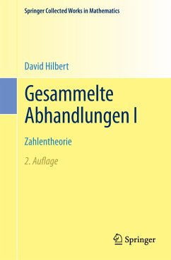Gesammelte Abhandlungen I - Hilbert, David