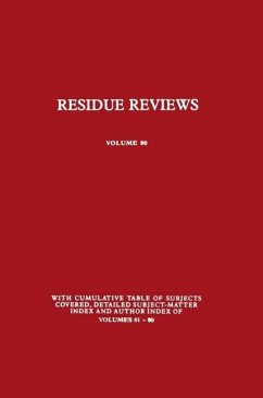 Residue Reviews (eBook, PDF) - Gunther, Francis A.