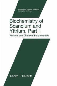 Biochemistry of Scandium and Yttrium, Part 1: Physical and Chemical Fundamentals (eBook, PDF) - Horovitz, Chaim T.
