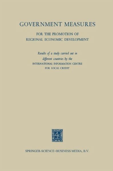 Government Measures for the Promotion of Regional Economic Development (eBook, PDF)