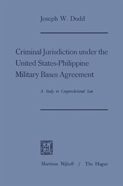 Cover Criminal Jurisdiction under the United States-Philippine Military Bases Agreement (eBook, PDF)