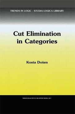 Cut Elimination in Categories (eBook, PDF) - Dosen, K.