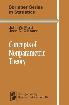 Concepts of Nonparametric Theory (eBook, PDF) - Pratt, J. W.; Gibbons, J. D.