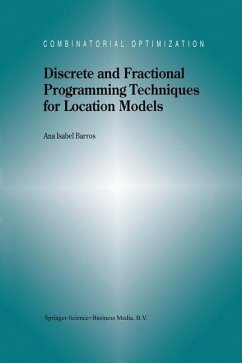 Discrete and Fractional Programming Techniques for Location Models (eBook, PDF) - Barros, A. I.