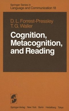 Cognition, Metacognition, and Reading (eBook, PDF) - Forrest-Pressley, Donna-Lynn; Waller, T. Gary