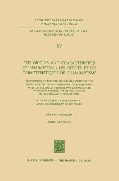 The Origins and Characteristics of Anabaptism / Les Debuts et les Caracteristiques de l'Anabaptisme (eBook, PDF)