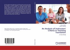 An Analysis of Instructors' Criteria in Teaching Translation