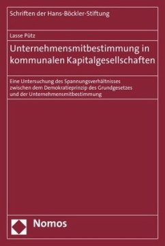 Unternehmensmitbestimmung in kommunalen Kapitalgesellschaften - Pütz, Lasse