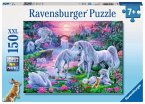 Ravensburger 10021 - Einhörner im Abendrot, Puzzle, 150 XXL-Teile