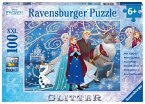 Ravensburger 13610 - Disney Frozen, Glitzender Schnee, Glitter, Puzzle, 100 Teile, XXL