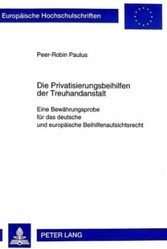 Die Privatisierungsbeihilfen der Treuhandanstalt Berlin - Paulus, Peer-Robin