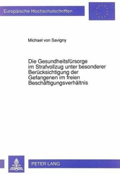 Cover Die Gesundheitsfürsorge im Strafvollzug unter besonderer Berücksichtigung der Gefangenen im freien Beschäftigungsverhält