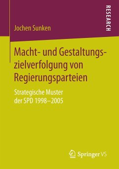 Macht- und Gestaltungszielverfolgung von Regierungsparteien - Sunken, Jochen