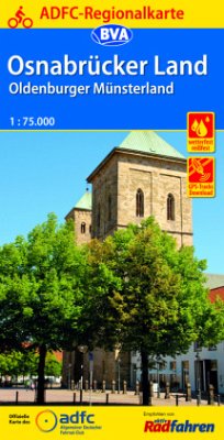 ADFC Regionalkarte Osnabrücker Land /Oldenburger Münsterland mit Tagestouren-Vorschlägen, 1:75.000, reiß- und wetterfest, GPS-Tracks Download