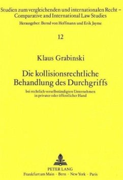 Cover Die kollisionsrechtliche Behandlung des Durchgriffs