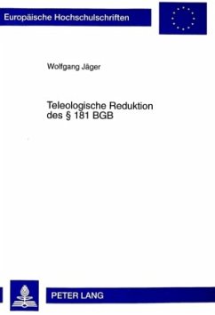 Teleologische Reduktion des 181 BGB - Jäger, Wolfgang