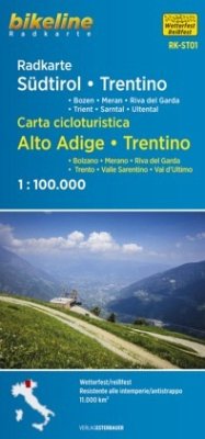 Bikeline Radkarte Südtirol Dolomiten. Bikeline Carta cicloturistica Alto Adige, Dolomiti
