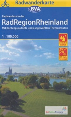 BVA Radwanderkarte Radwandern in der RadRegionRheinland 1:100.000, reiß- und wetterfest, GPS-Tracks Download