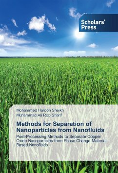 Methods for Separation of Nanoparticles from Nanofluids - Sheikh, Mohammed Haroon;Sharif, Muhammad Ali Rob