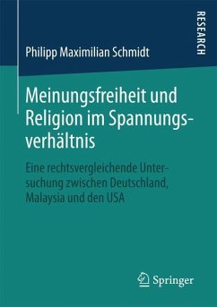 Meinungsfreiheit und Religion im Spannungsverhältnis - Schmidt, Philipp Maximilian