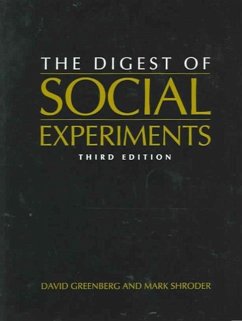 Digest of Social Experiments - Greenberg, David H.; Shroder, Mark