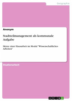 Stadtteilmanagement als kommunale Aufgabe - Anonym