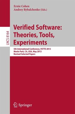 Verified Software: Theorie, Tools, Experiments (eBook, PDF)