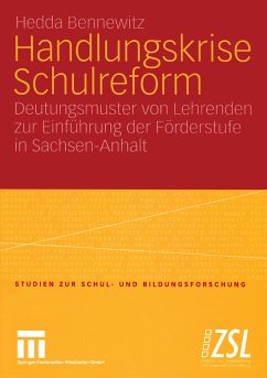 Handlungskrise Schulreform (eBook, PDF) - Bennewitz, Hedda